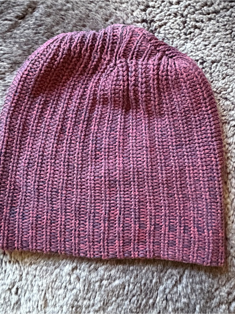 Knit Beanie Hat in Dusky Rose - Women's Accessory